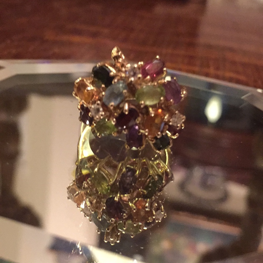 🎄🎁Diamond Gemstone & Ring 14 kt gold